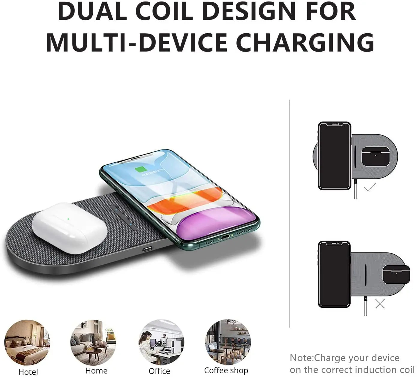 Wireless charging pad (2 in 1)