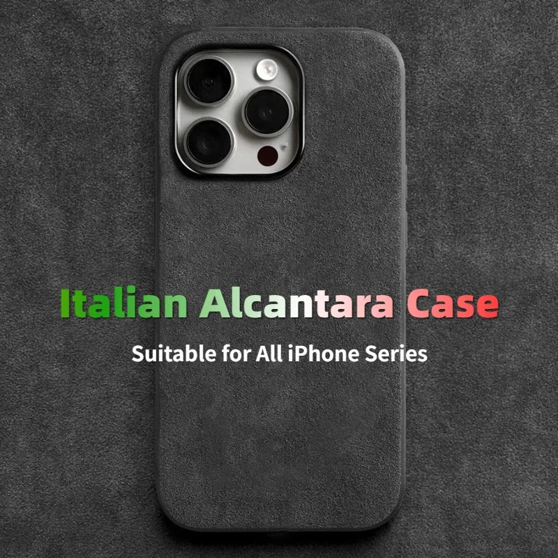 Coque de téléphone en Alcantara italien 